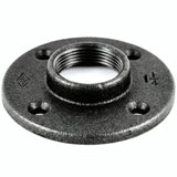 Flange 1''1/4 | 33x42mm diâmetro grande ferro fundido preto - foto de produto sobre fundo branco 7