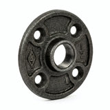 Flange 1/2'' | 15x21mm diâmetro grande ferro fundido preto - foto de produto sobre fundo branco 6