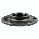 Flange 1'' | 26x34mm diâmetro pequeno ferro fundido preto 3 furos - foto de produto sobre fundo branco 6