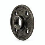 Flange 3/4'' | 20x27mm diâmetro grande ferro fundido preto - foto de produto sobre fundo branco 2