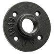 Flange 4 furos 3/4 polegada ferro fundido preto — vista em perspetiva