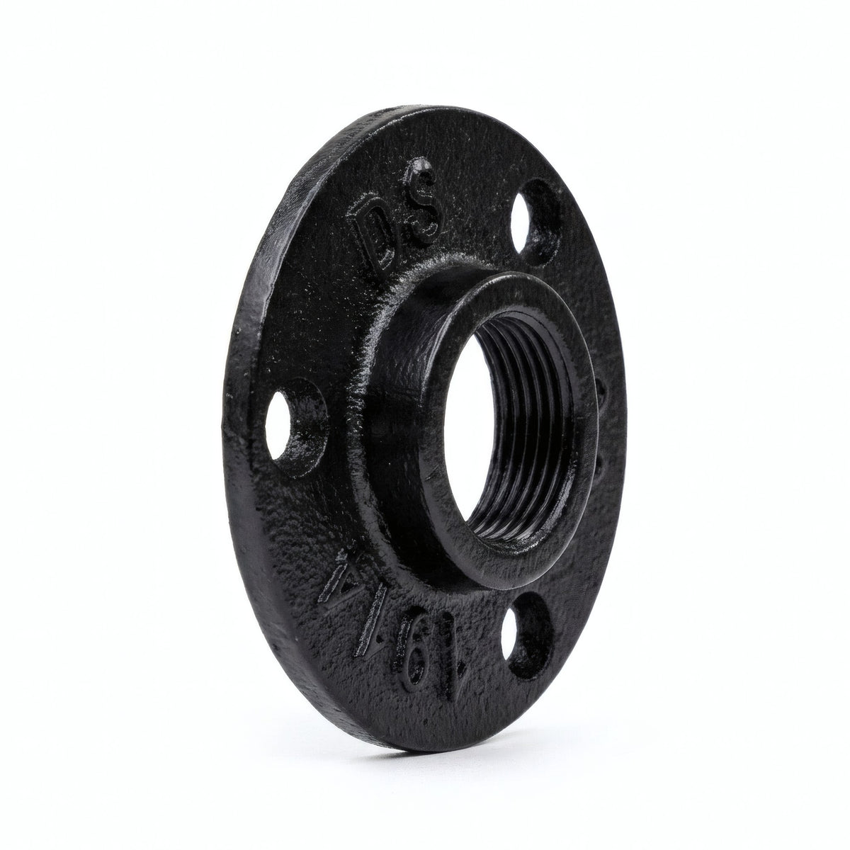 Flange de pavimento – deco – pintura preta - foto de produto sobre fundo branco 3