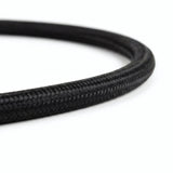 Cabo elétrico têxtil preto - foto de produto sobre fundo branco 5