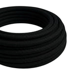 Cabo têxtil redondo de algodão – Preto carvão