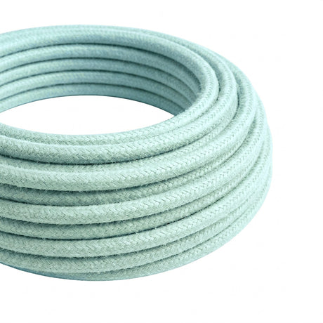Cabo têxtil redondo de algodão – Verde celadon