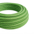 Cabo têxtil redondo de algodão – Verde pistácio