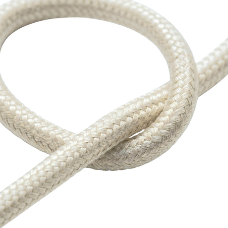 Cabo têxtil redondo efeito seda – Branco pérola