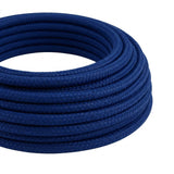 Cabo têxtil redondo efeito seda – Azul clássico