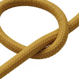 Cabo têxtil redondo efeito seda – Amarelo mostarda