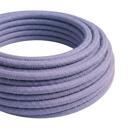 Cabo têxtil redondo efeito seda – Lavanda