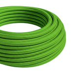 Cabo têxtil redondo efeito seda – Verde-lima