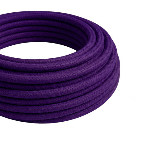 Cabo têxtil redondo efeito seda – Roxo imperial
