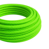 Cabo têxtil redondo efeito seda fluo – Verde