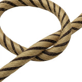 Cabo têxtil redondo às riscas de algodão e juta – Tabaco