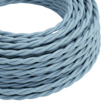 Cabo têxtil entrançado de algodão – Azul-oceano
