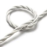 Cabo têxtil entrançado efeito seda – Branco ótico
