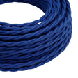 Cabo têxtil entrançado efeito seda – Azul clássico
