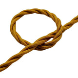 Cabo têxtil entrançado efeito seda – Dourado