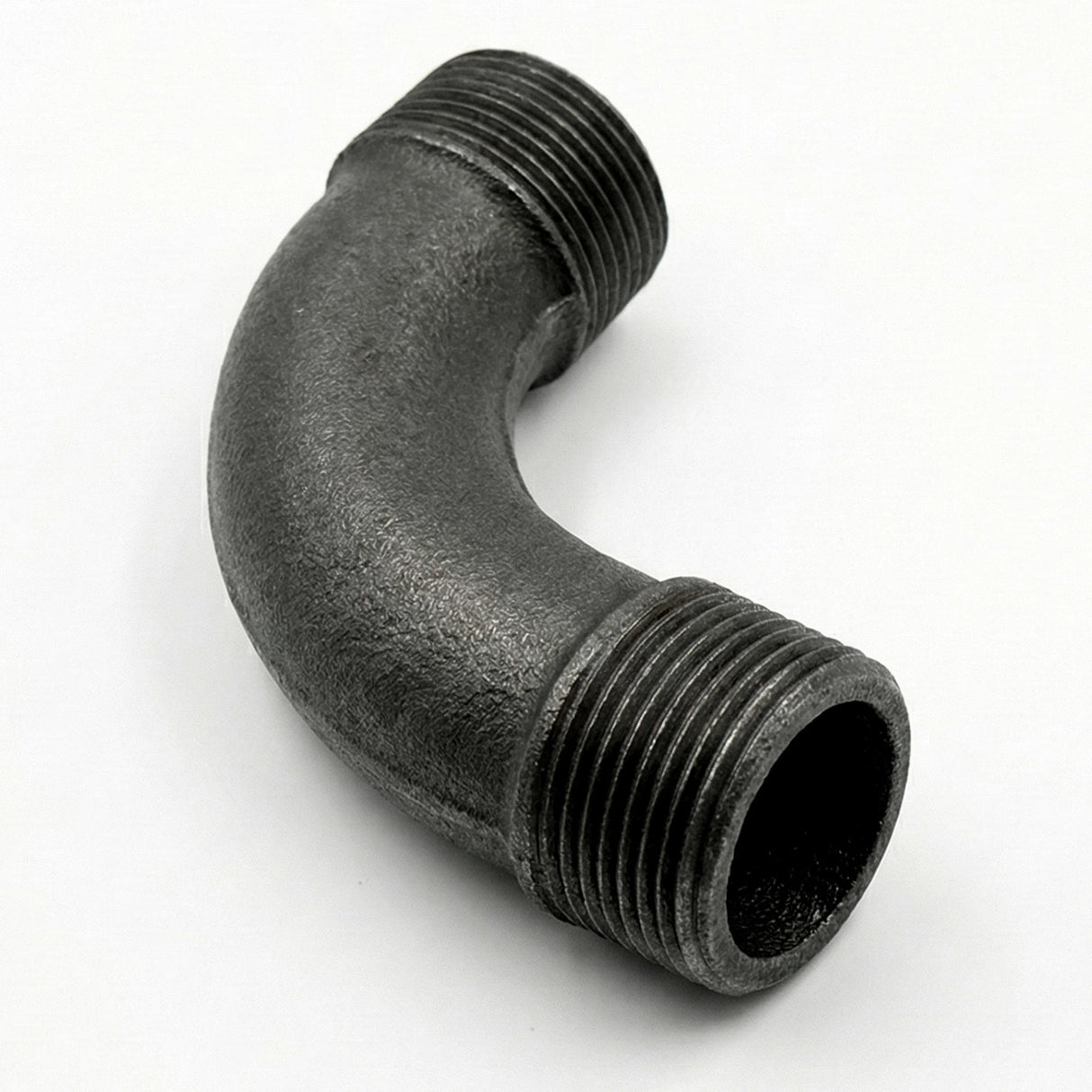 Cotovelo curva 90° M/M fonte negra — vista frontal