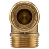 Cotovelo 90° macho-macho em latão CW617N BSP - vista superior