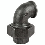 Cotovelo de união F/F em ferro fundido preto - foto de produto sobre fundo branco 1