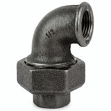 Cotovelo de união F/F em ferro fundido preto - foto de produto sobre fundo branco 6
