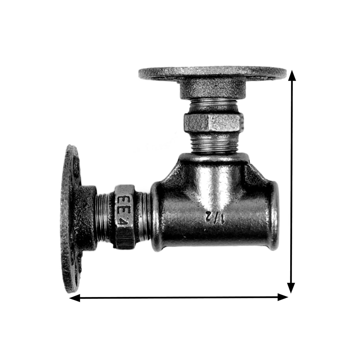 Suporte com volante preto | Modelo 3