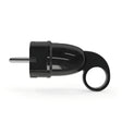 Ficha macho Schuko com anel extrator — Preto