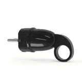 Ficha macho Schuko com anel extrator — Preto