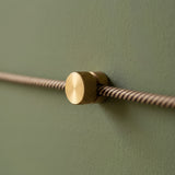 Passa-cabo de parede em metal para cabo têxtil — Bronze acetinado