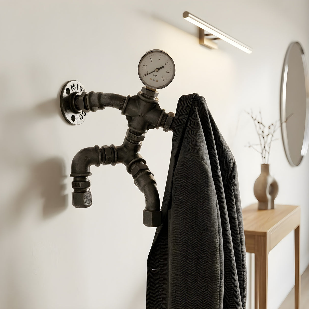 Le Grimpeur Suporte para cabides de parede de 2" com cabeça de mano