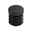 Tampão de plástico preto para acessório fêmea 1/2″ 15x21, vista de cima da cabeça plana