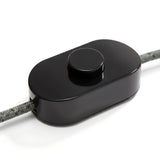Interruptor de pé unipolar preto para candeeiros de pé — Preto