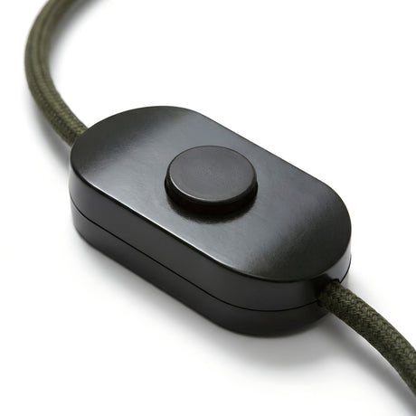 Interruptor de pé unipolar preto para candeeiros de pé — Preto