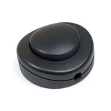 Interruptor de pé unipolar redondo para candeeiro de pé — Preto