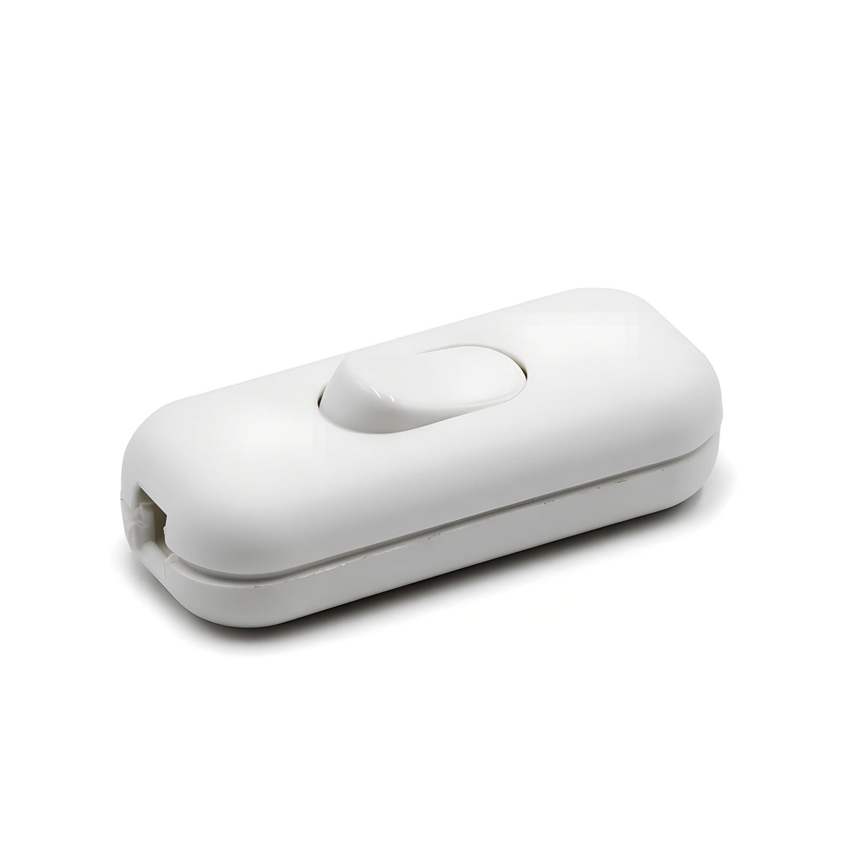 Interruptor bipolar de báscula para cabo de candeeiro — Branco