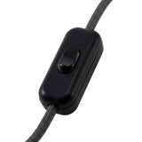 Interruptor bipolar de báscula para cabo de candeeiro — Preto