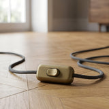 Interruptor bipolar de báscula para cabo de candeeiro — Dourado