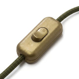 Interruptor bipolar de báscula para cabo de candeeiro — Dourado