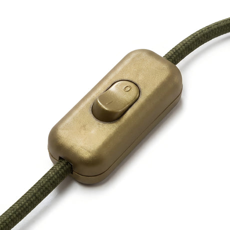 Interruptor bipolar de báscula para cabo de candeeiro — Dourado