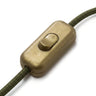 Interruptor bipolar de báscula para cabo de candeeiro — Dourado