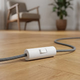 Interruptor cilíndrico basculante unipolar com terra — Branco