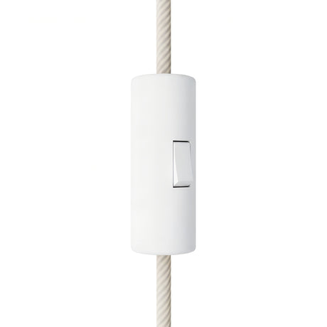 Interruptor cilíndrico basculante unipolar com terra — Branco