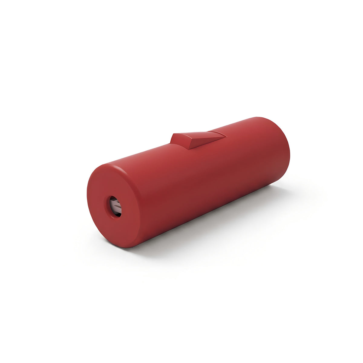 Interruptor cilíndrico basculante unipolar com terra — Vermelho
