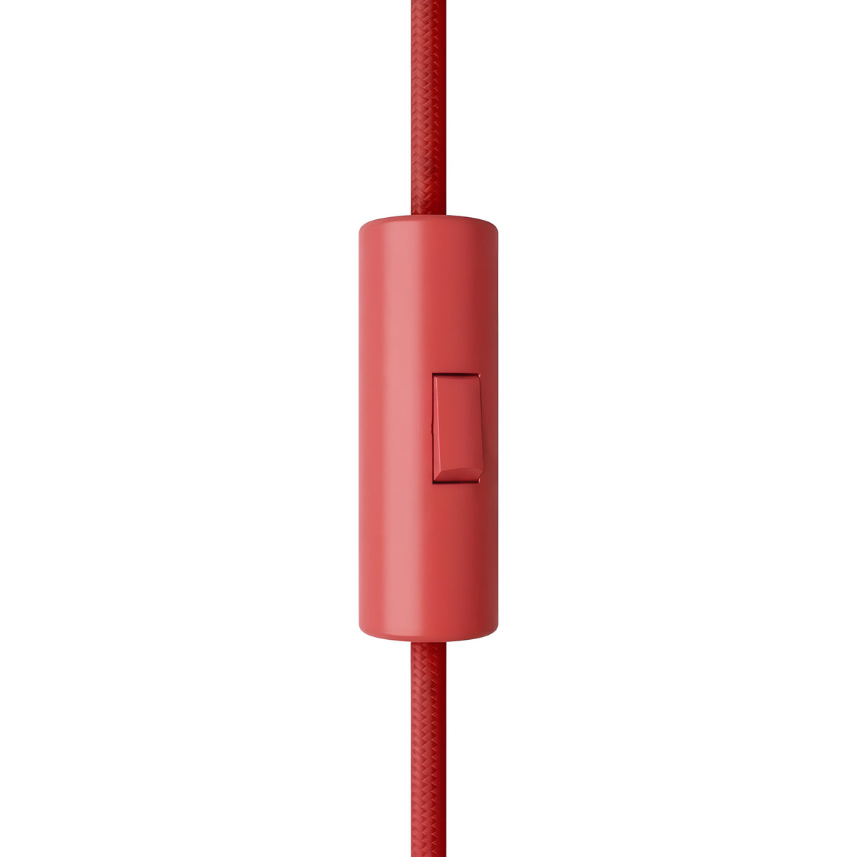 Interruptor cilíndrico basculante unipolar com terra — Vermelho