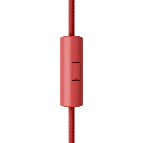 Interruptor cilíndrico basculante unipolar com terra — Vermelho