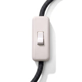 Interruptor unipolar de tecla para cabo de candeeiro — Branco