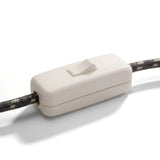 Interruptor unipolar de tecla para cabo de candeeiro — Branco