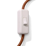 Interruptor unipolar de tecla para cabo de candeeiro — Branco