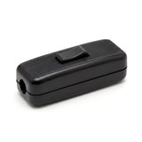 Interruptor unipolar de tecla para cabo de candeeiro — Preto